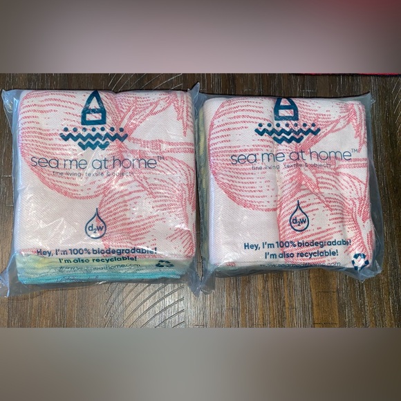 Sea me at home Jacquard Tea Towel 100% Turkish Cotton Set of 4 Garden Vegetables - Picture 7 of 7